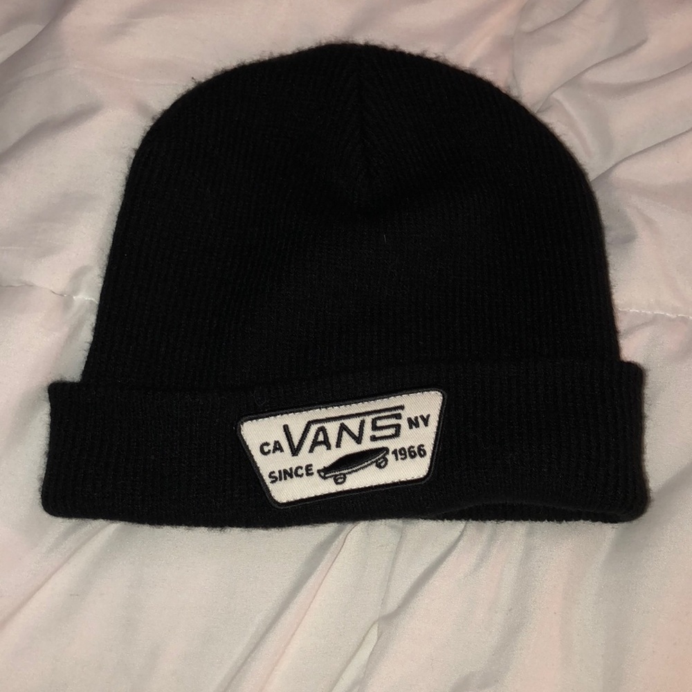 black vans beanie